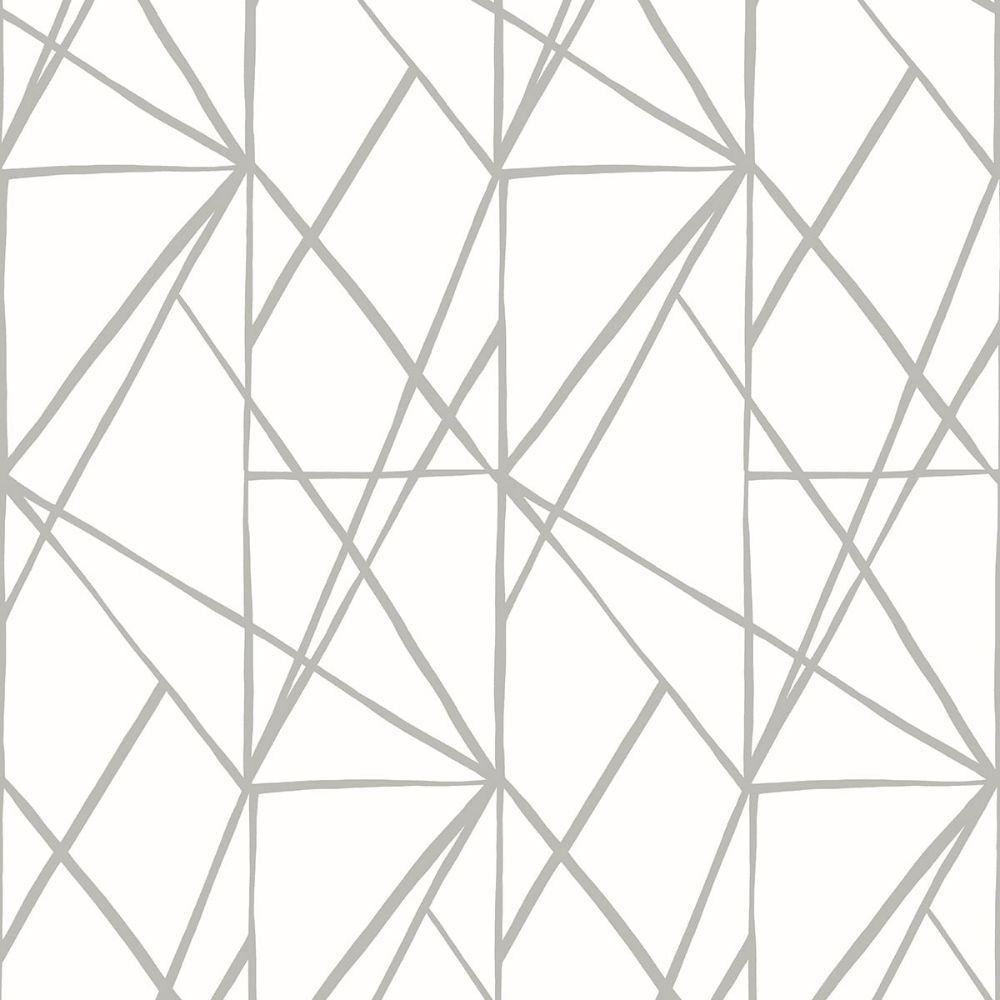 NextWall NW42505 Quartz Geo Wallpaper in Grey